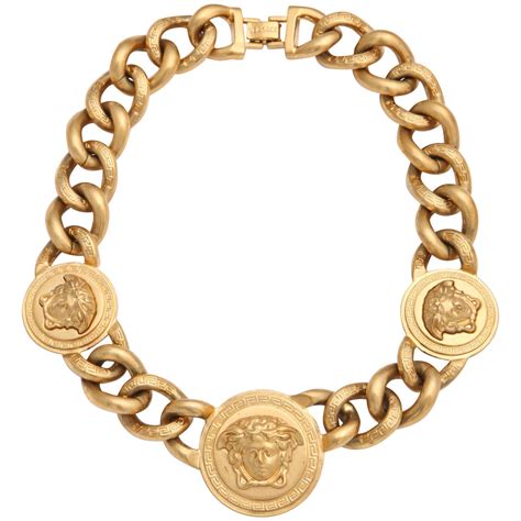 versace gold chain print|Versace necklace real gold.